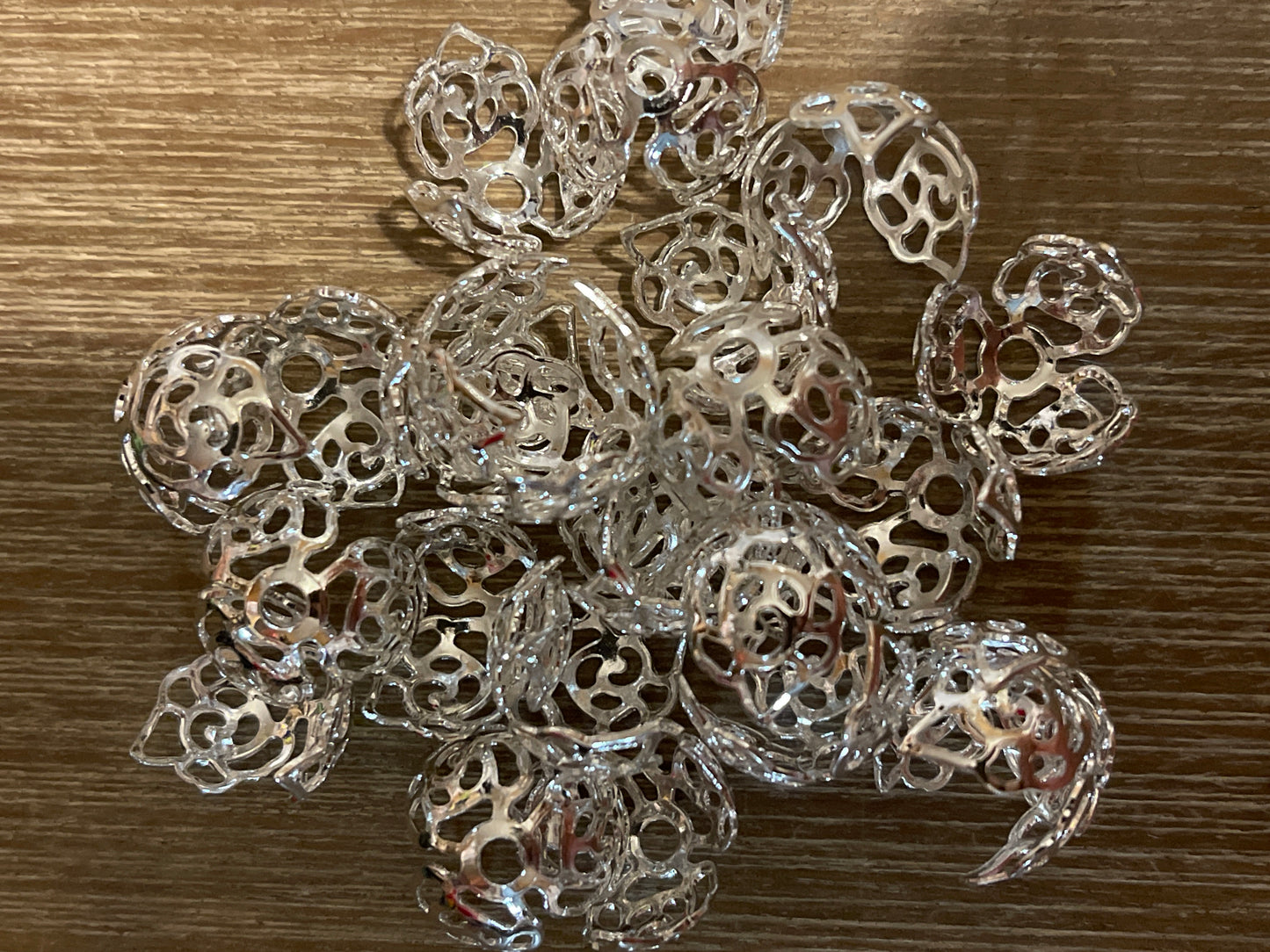 25pcs Metal Bead Caps