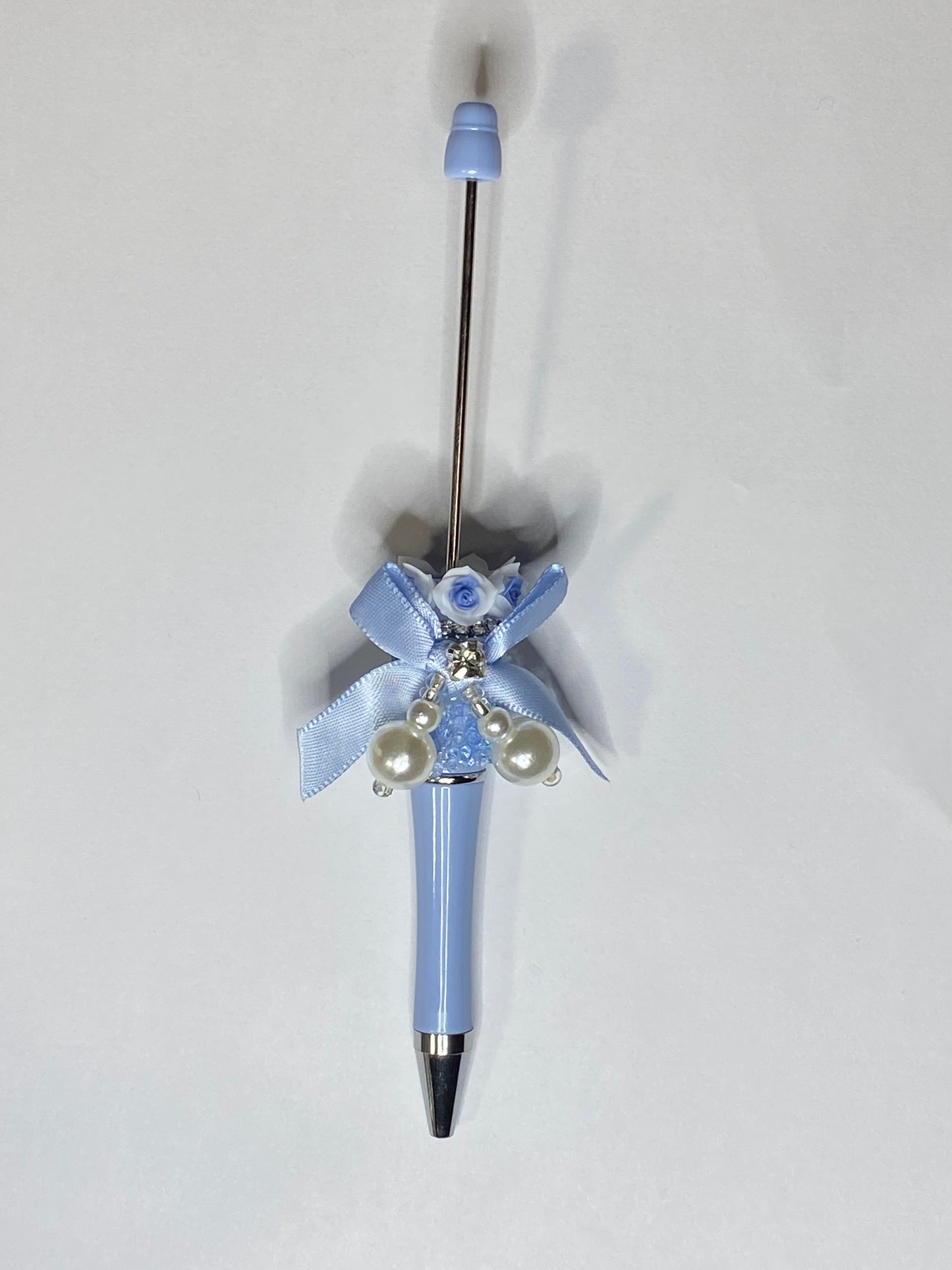 Blue Fancy Pen with Bow/Pearls