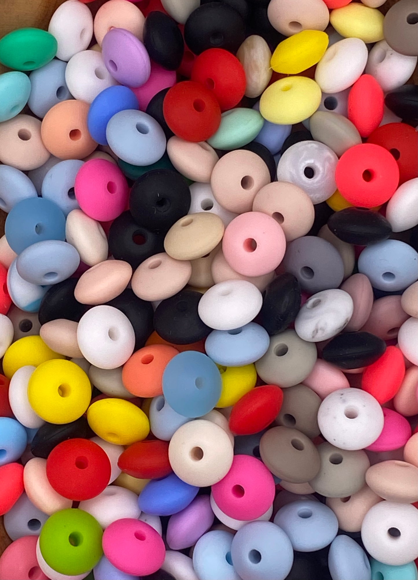 Silicone Lentil Spacers Mixed Colors