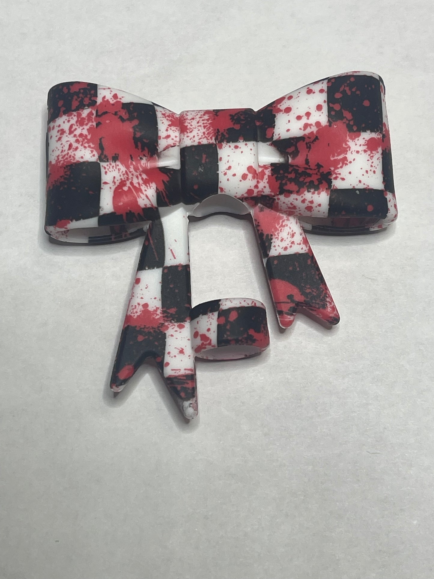 Printed Bow Straw Topper