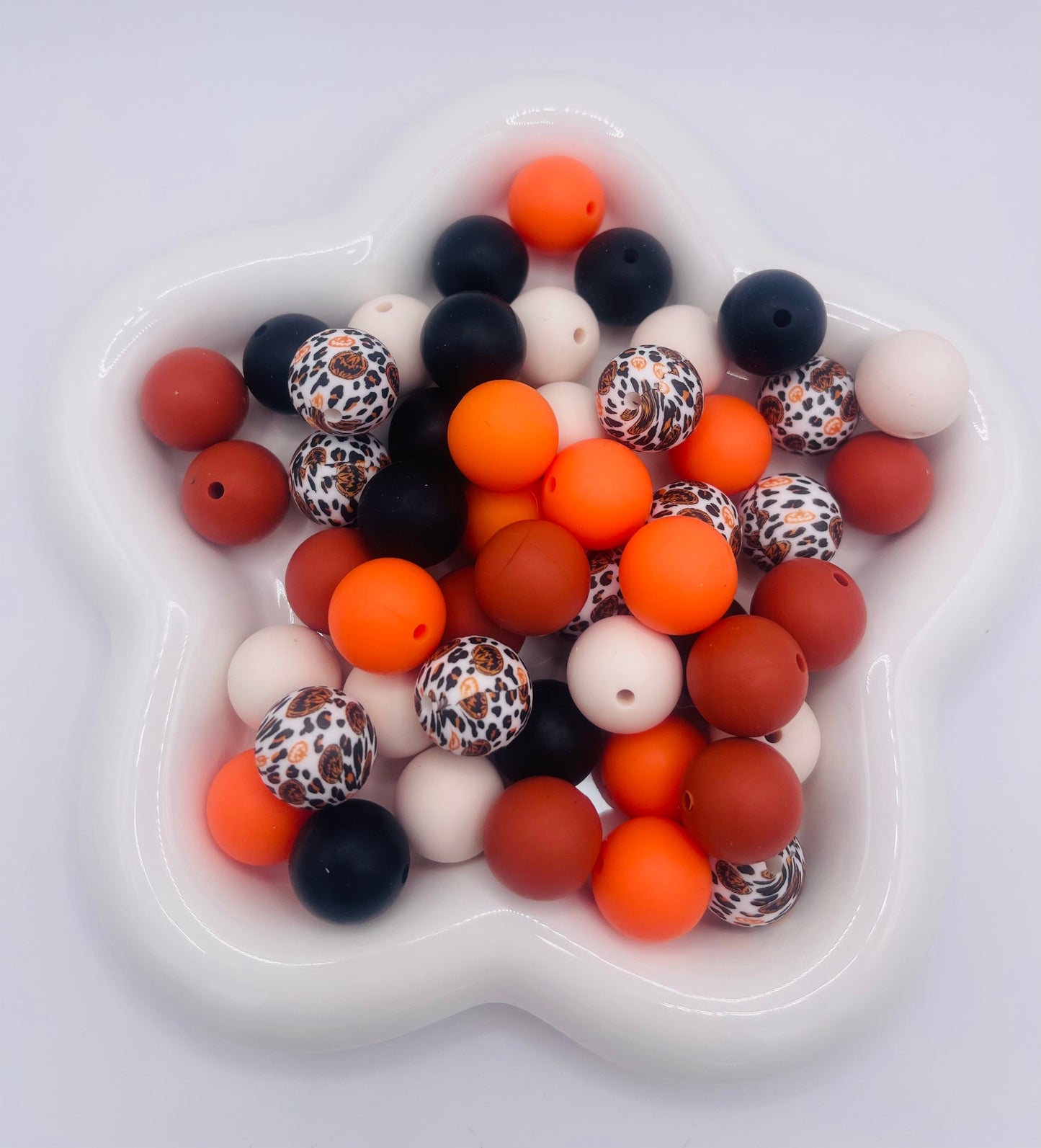 Leopard Harvest 15mm Silicone Bead Mix |50 Count