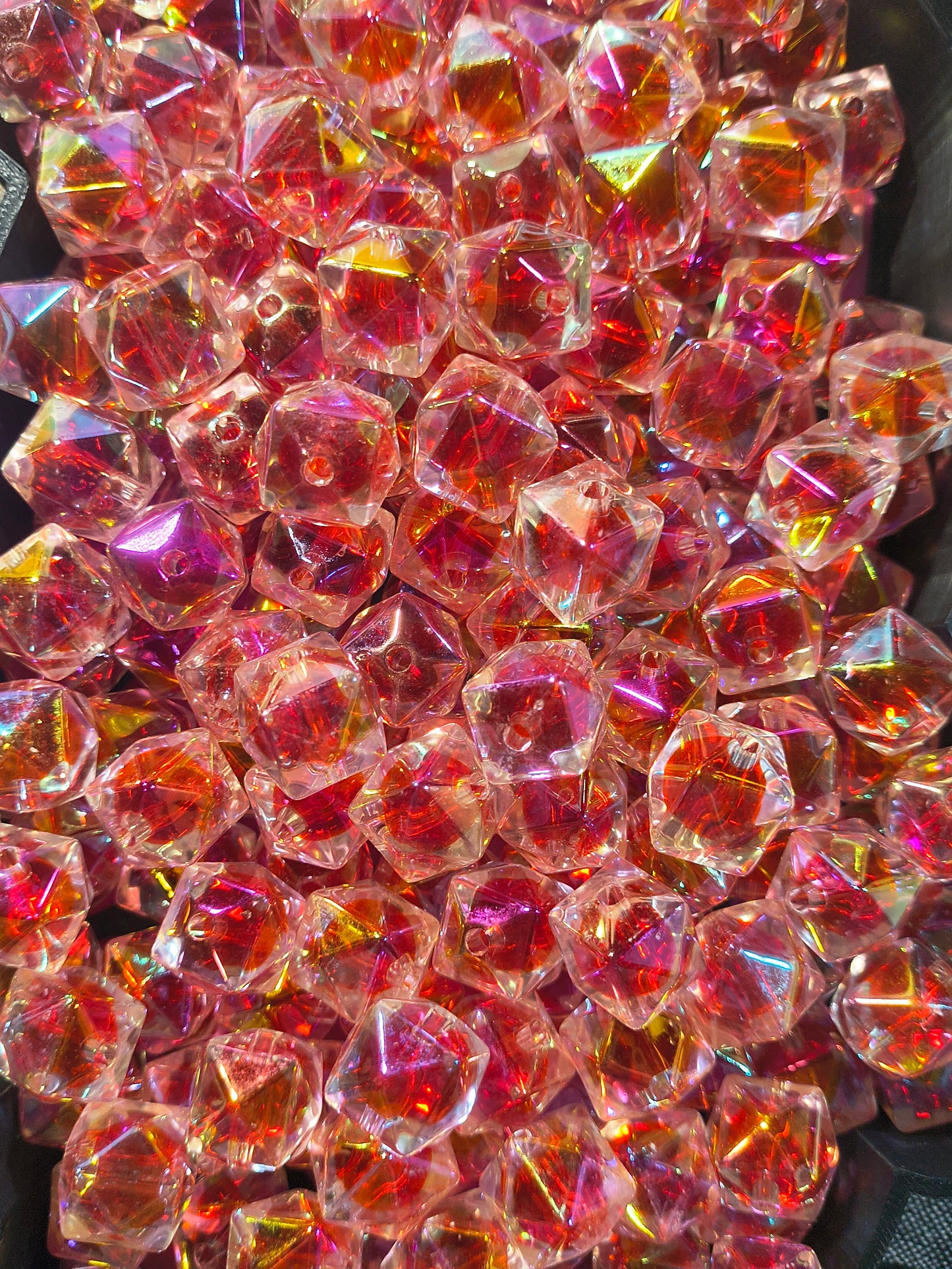 Double Walled Hexagon Beads