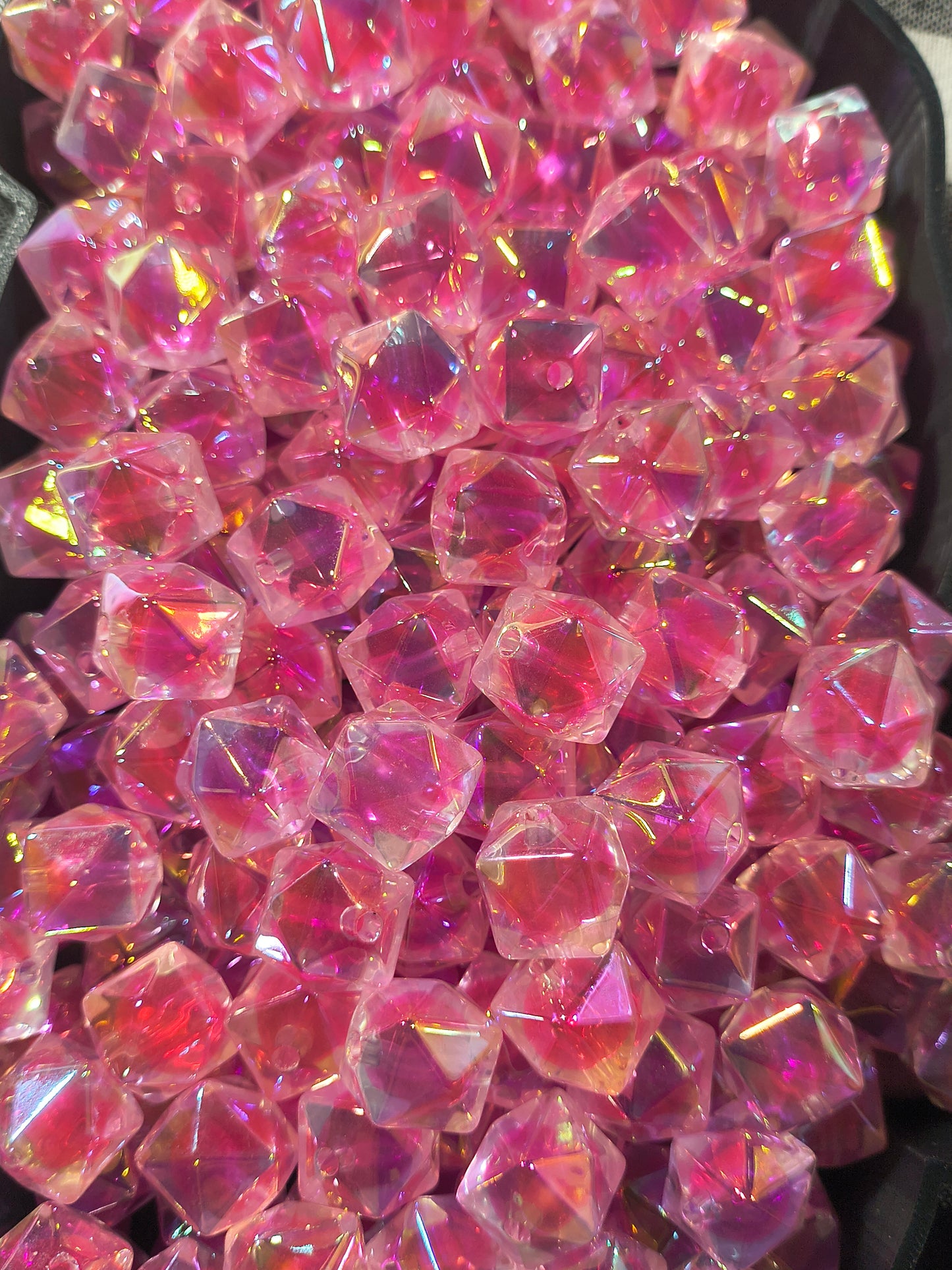 Double Walled Hexagon Beads