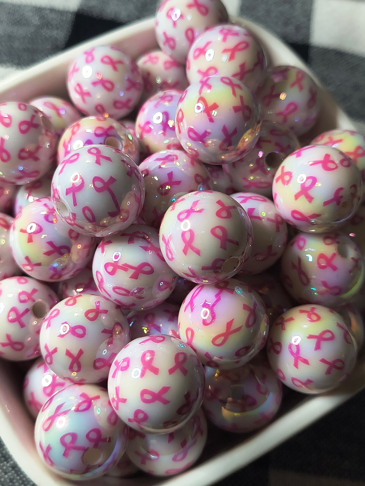 16mm AB Coated Breast Cancer Beads/DIY for Pens