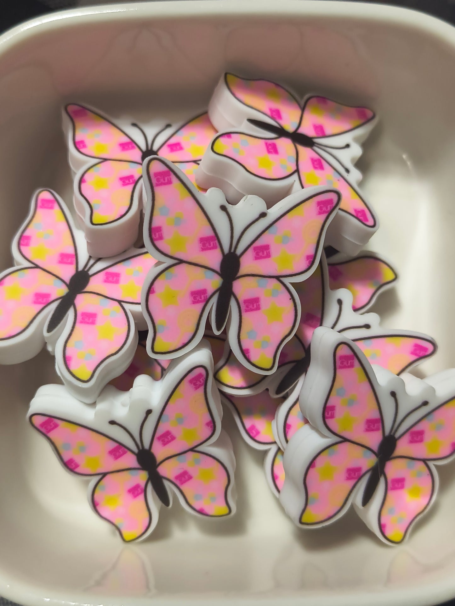 Pink Candy and Stars Butterfly