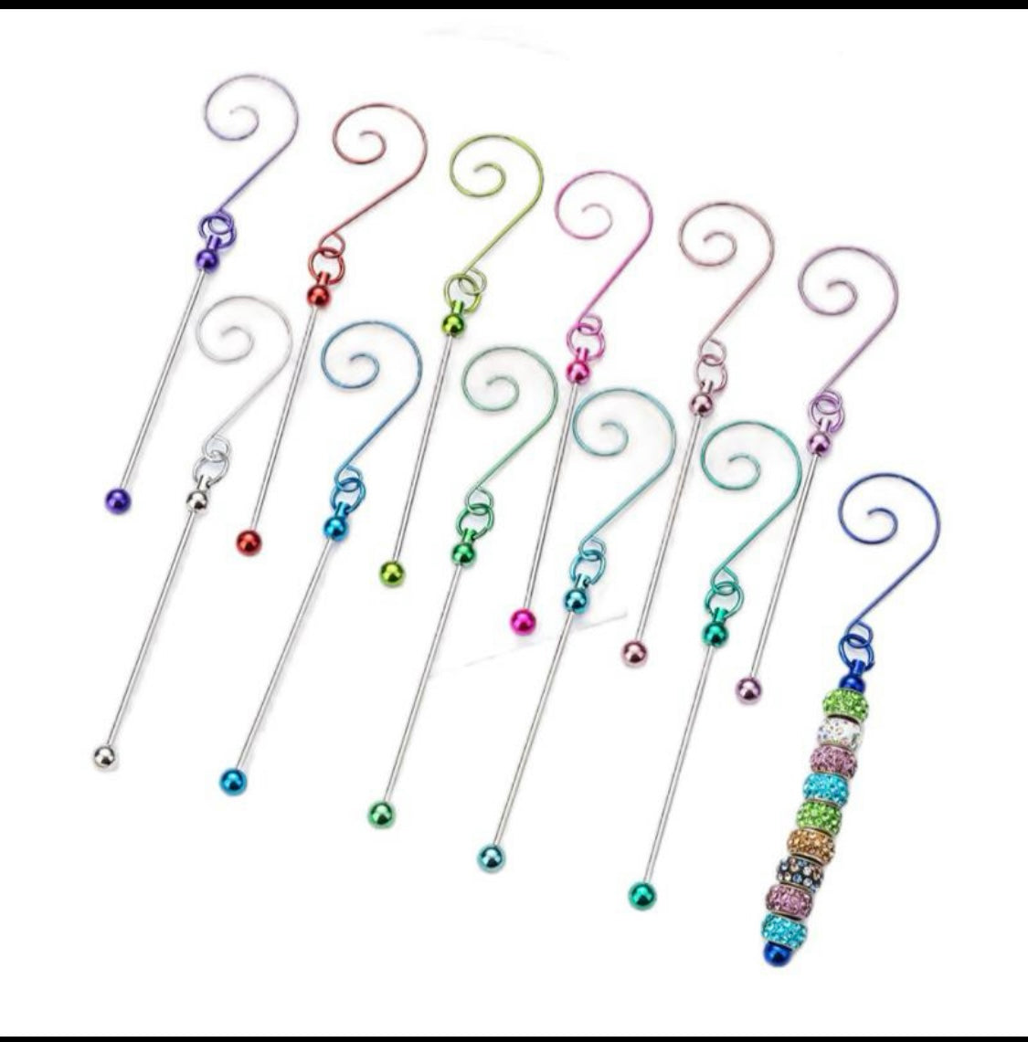 Beadable ornament hangers