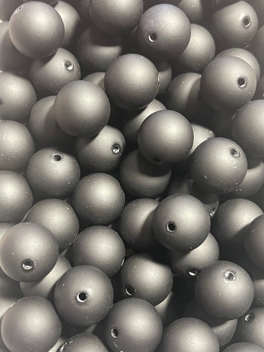 16mm Matte Black Bead