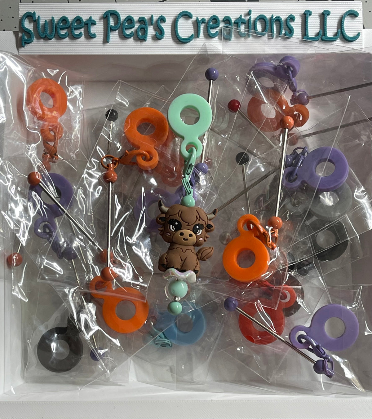 10pcs Beadable Straw Bar mixed colors