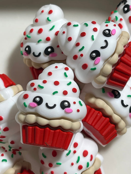 3D Red Cupcake Focal