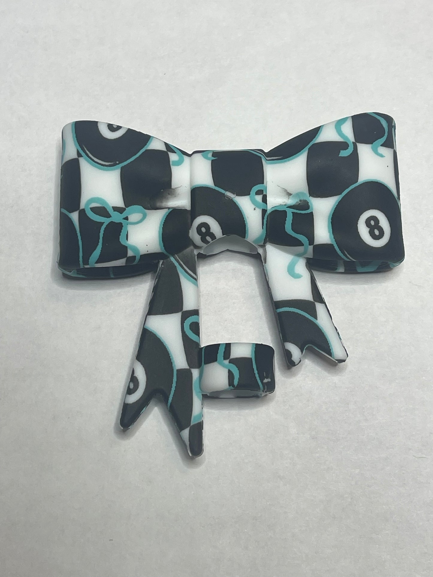 Printed Bow Straw Topper
