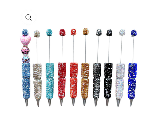 6pcs Rhinestone Beadable Pen mix colors ￼