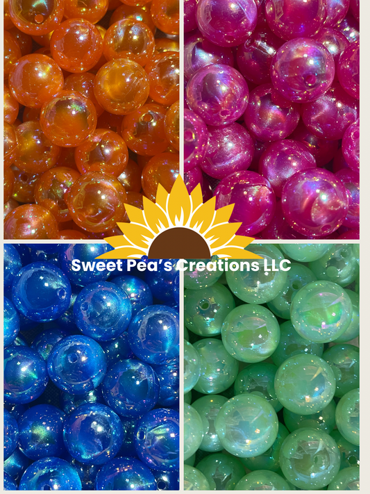 20mm Shimmer Glitter Bead