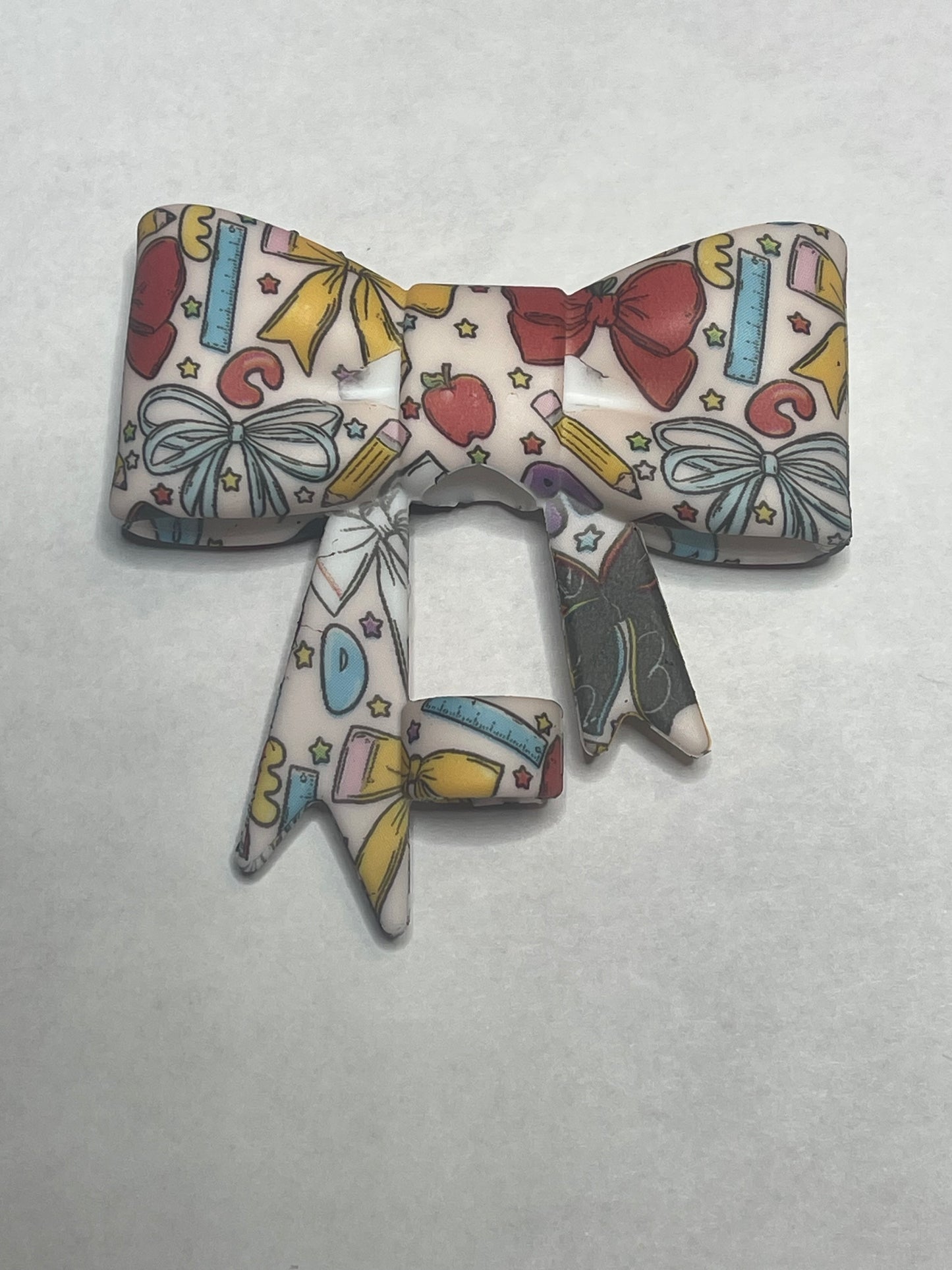 Printed Bow Straw Topper