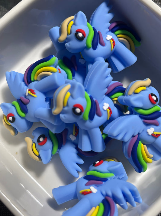 3D Blue Pony