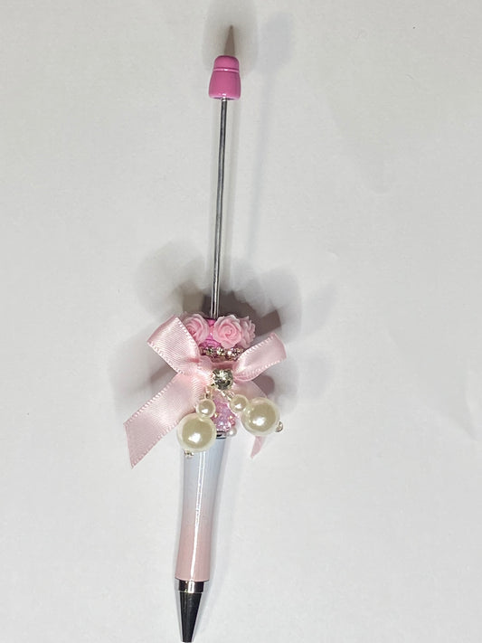 Pink Fancy Pen with Bow/Pearls