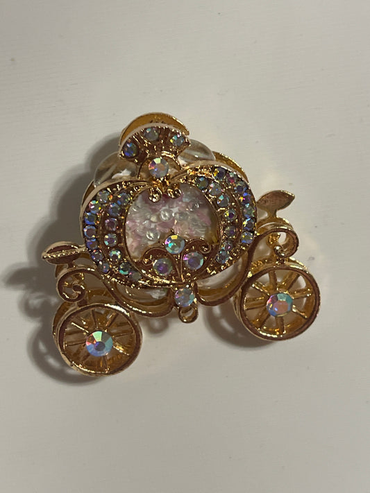 Gold Metal carriage bead 2pcs