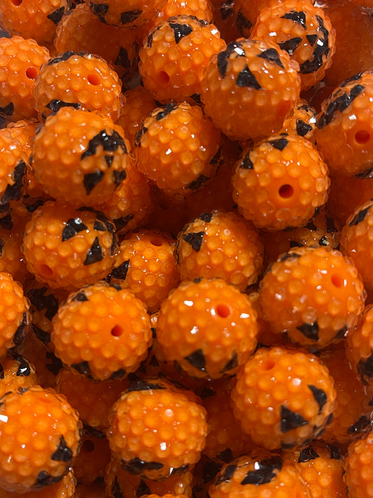 20mm Rhinestone Jack-O-Lantern Bead