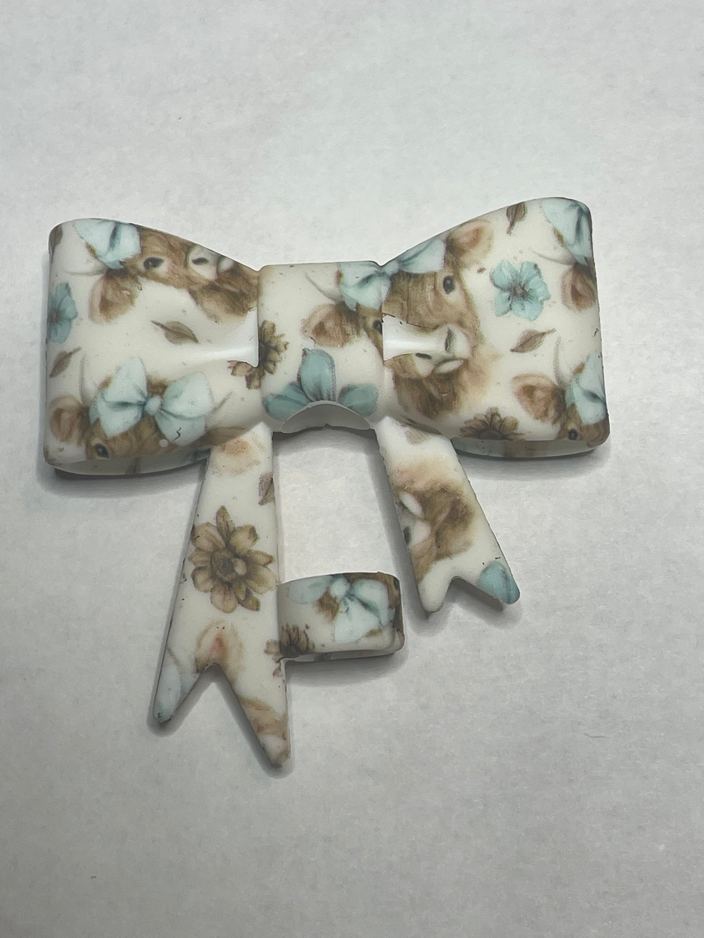 Printed Bow Straw Topper