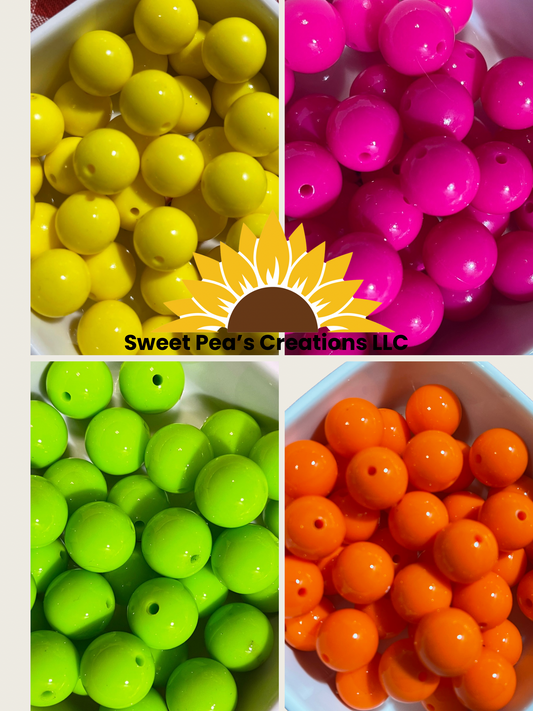 15mm Shinny Silicone Beads (10pcs)