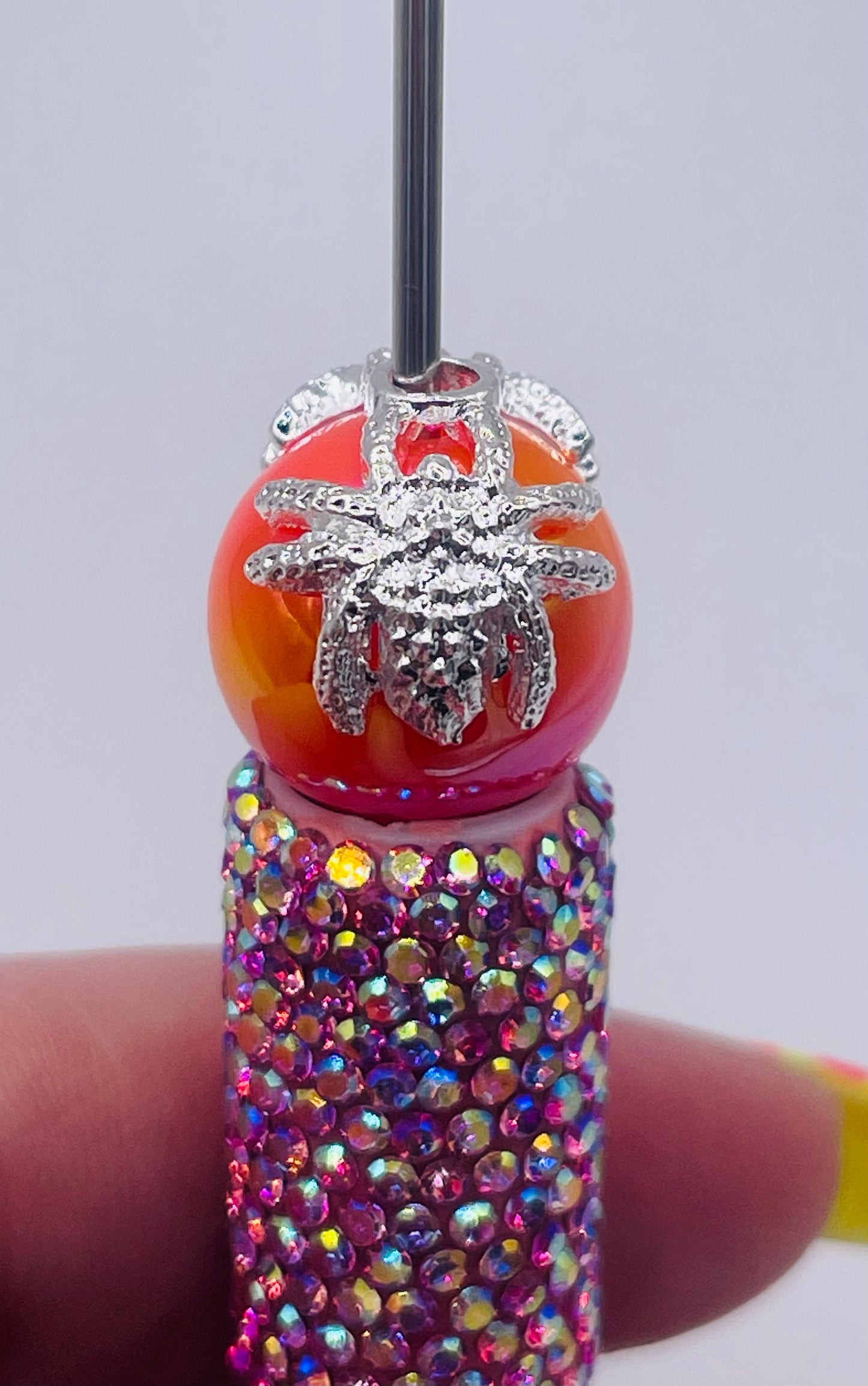 16mm 10pcs Metal Silver Spider Bead Cap