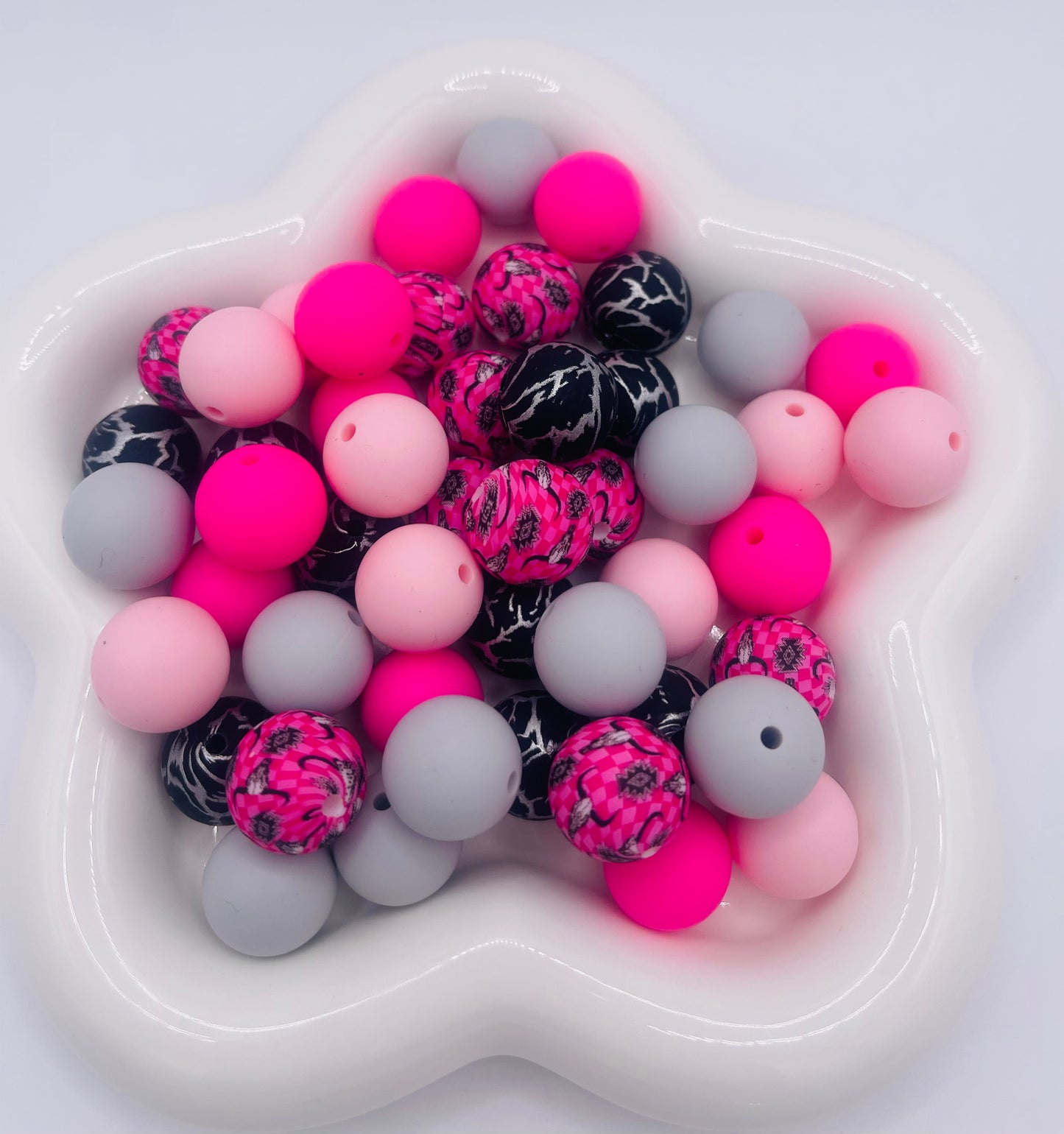 Sassy Cowgirl 15mm Silicone Bead Mix |50 Count