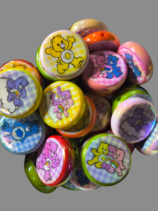 AB Coated Carebear Bead