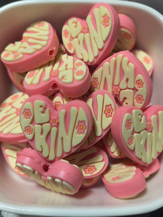 Pink Heart Shaped Be Kind