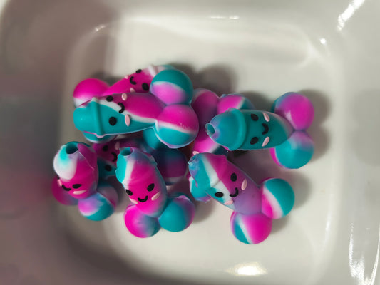 Teal and Pink Penis and Balls