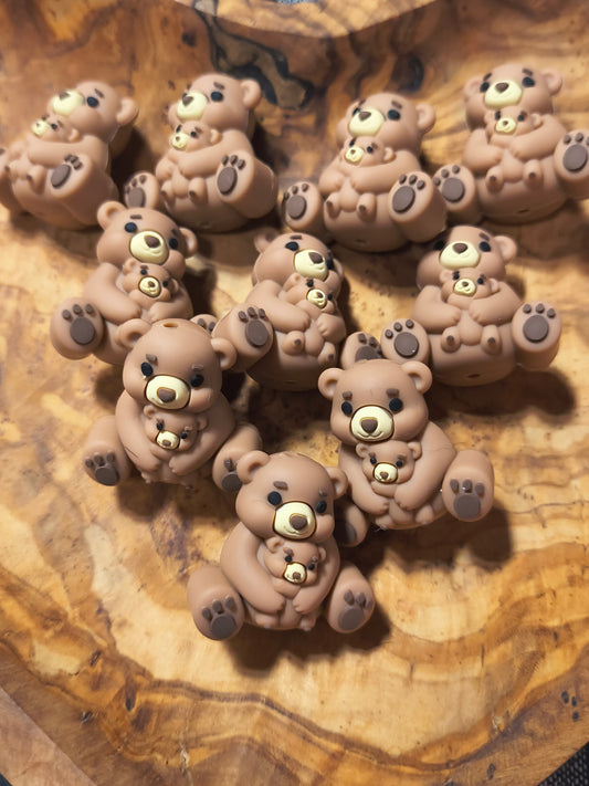 3D Momma Bear With Baby Bear