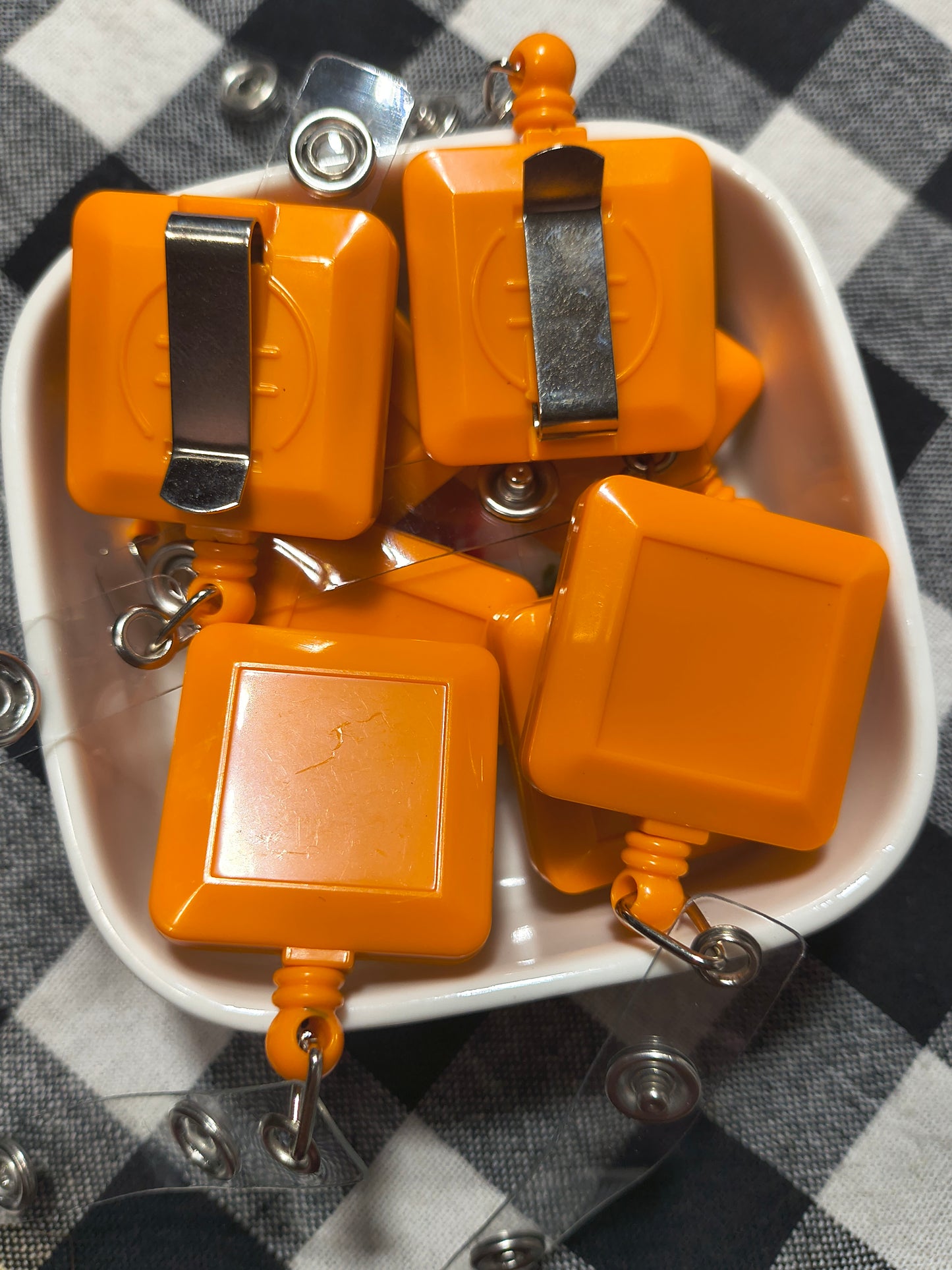Sqaure Badge Reel Metal Clip