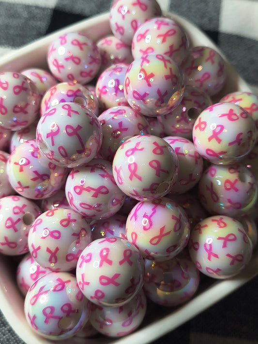 16mm AB Coated Breast Cancer Beads/DIY for Pens