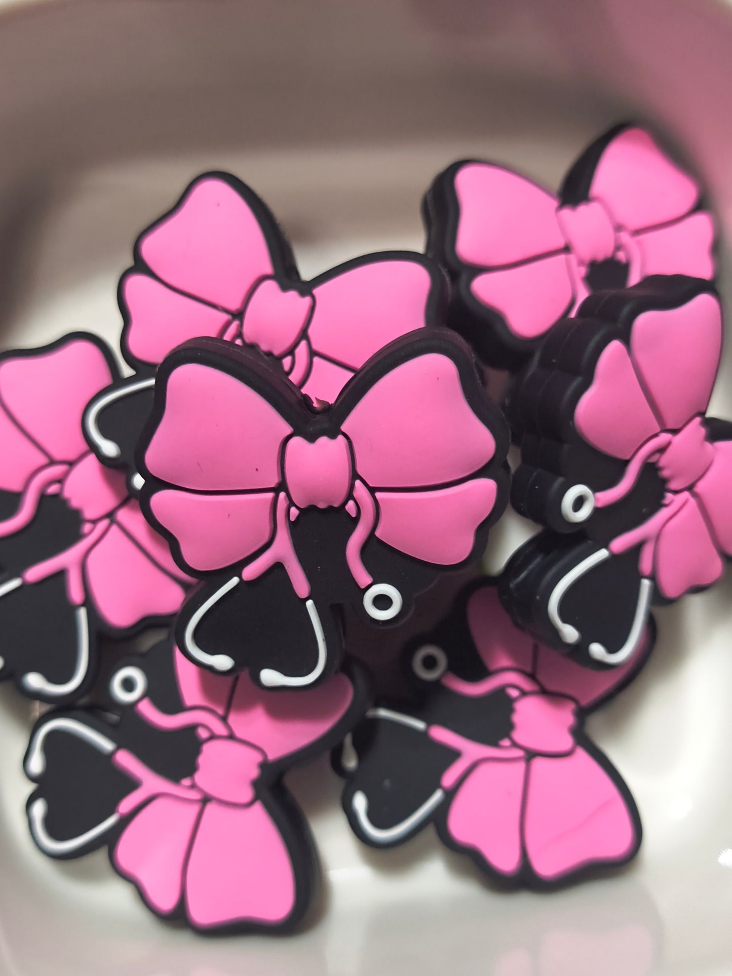 Hot Pink Stethoscope Bow