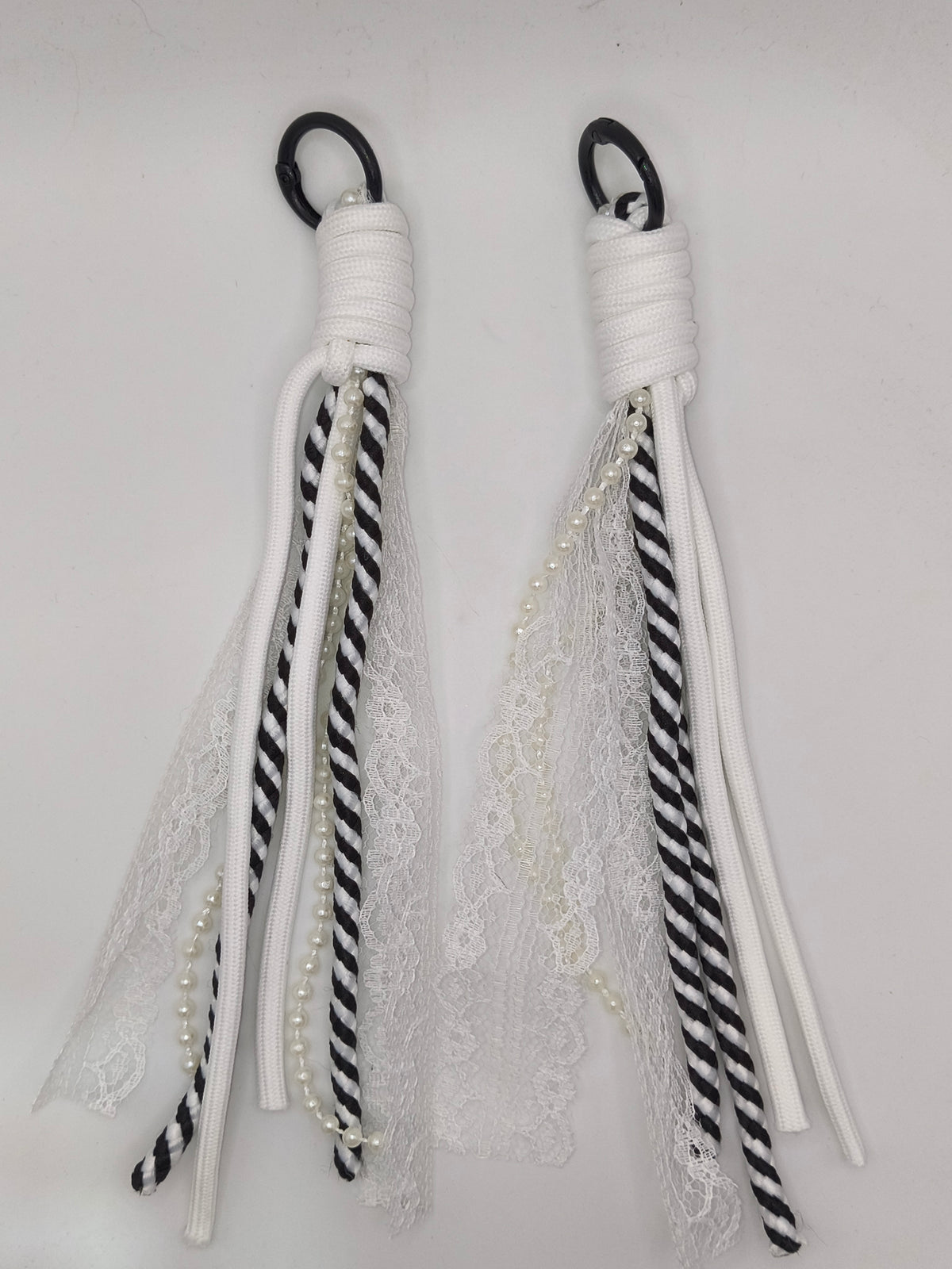 Lace And Pearl Braided Keychain