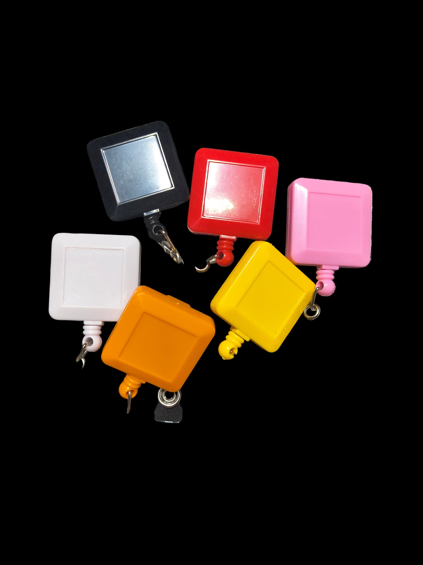 Sqaure Badge Reel Metal Clip