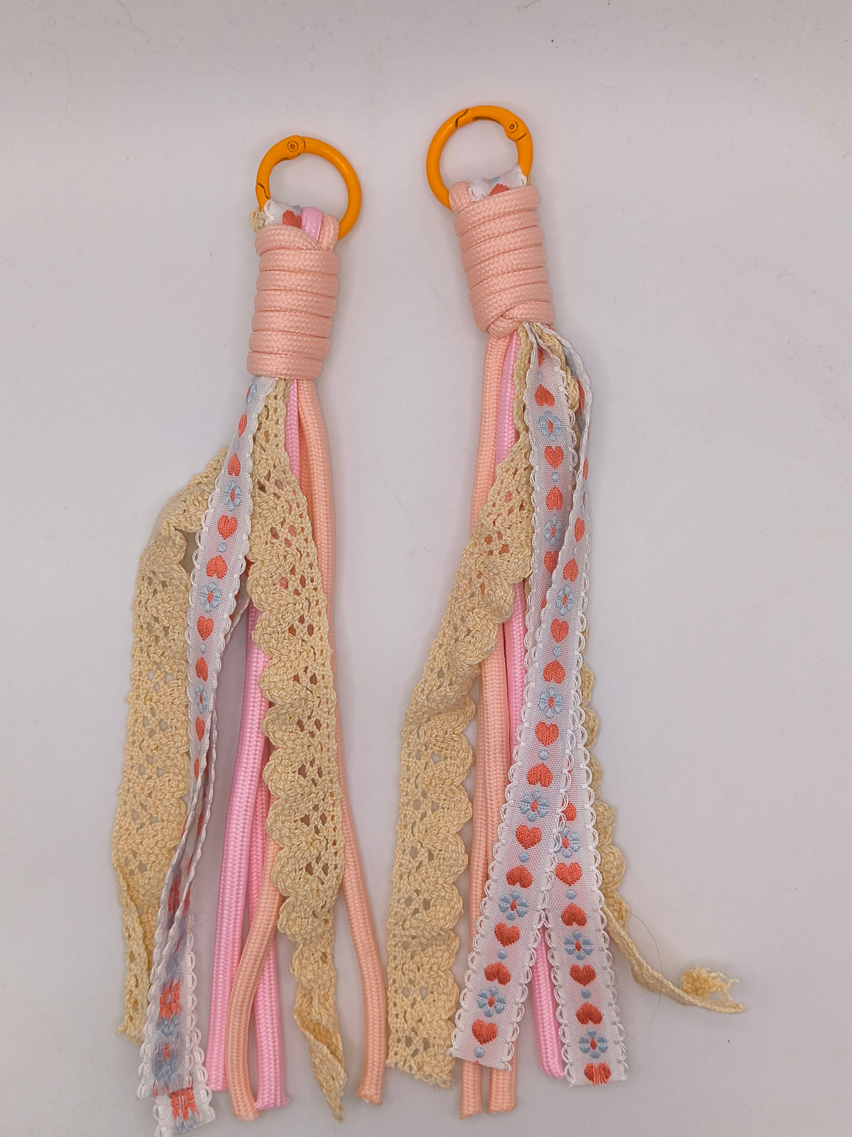Flower And Lace Braided Keychain