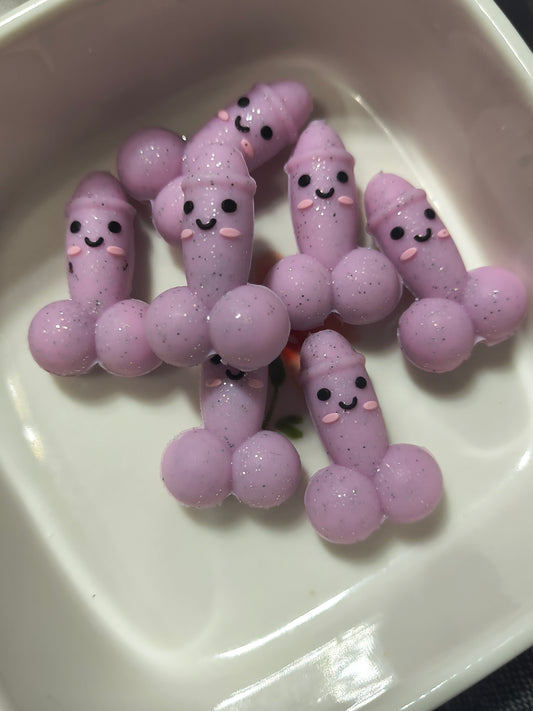 Purple Glitter Penis and Balls
