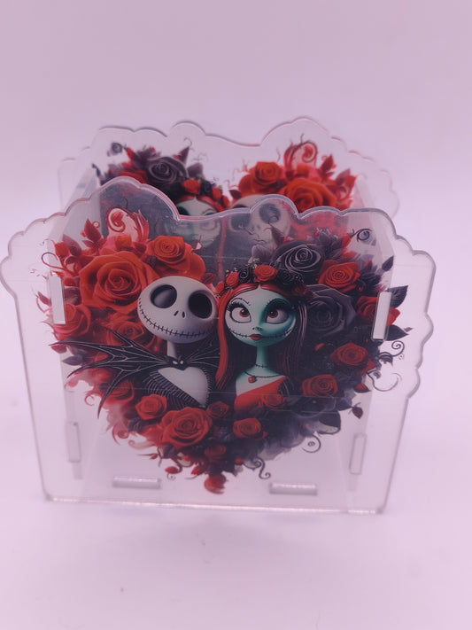 Jack and Sally In Heart Double Sided Pen Box(47)