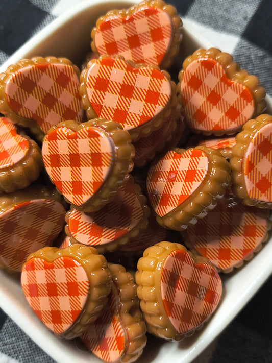 Plaid Heart Beads