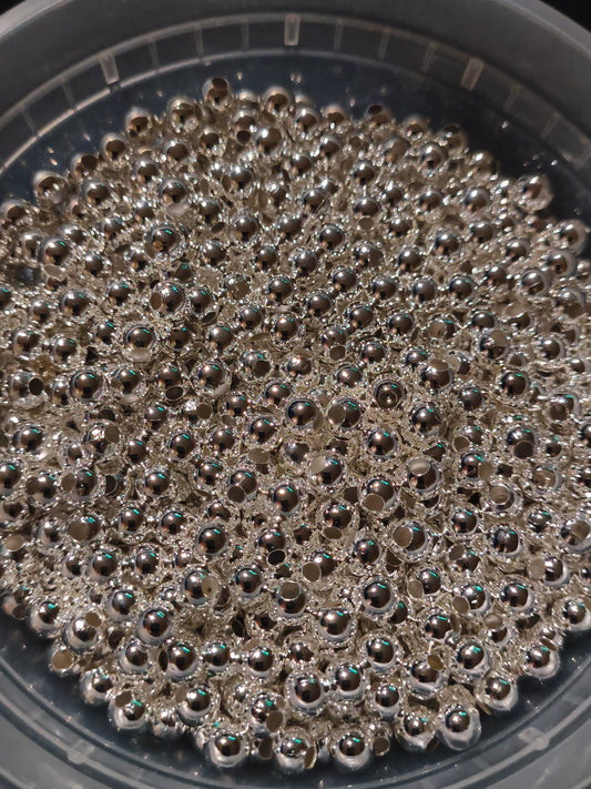25pcs Silver Bead Spacer