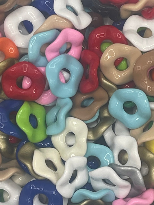 20mm Wavy Spacers 25pcs Mix