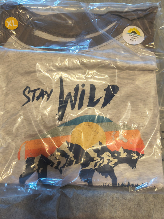 Stay Wild Buffalo Shirt Adult SZ XL