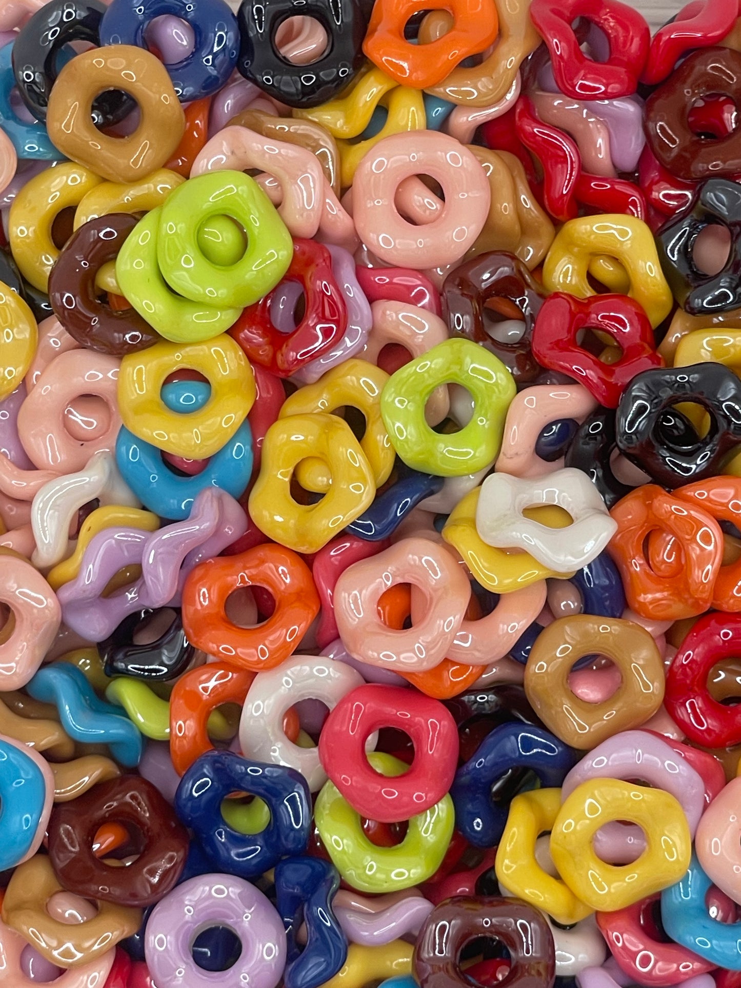 12mm Wavy Spacers 25pcs Mix