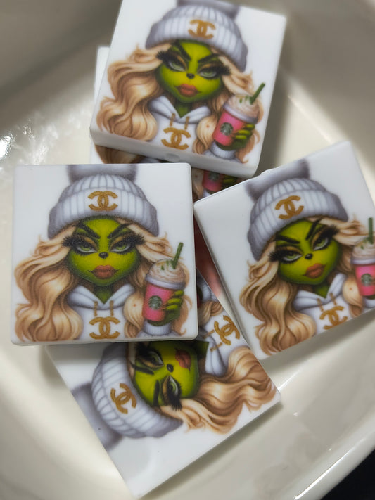 Female Grinch CC with Starbucks