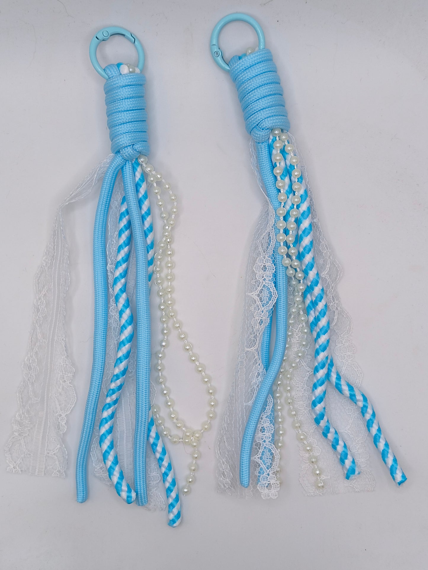 Lace And Pearl Braided Keychain