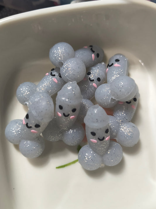 Gray Sparkly Penis and Balls