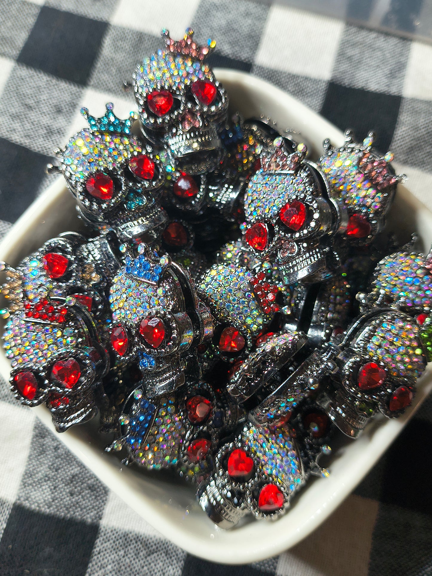 Metal Rhinestone Skull