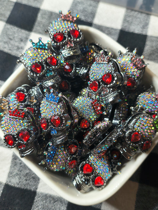 Metal Rhinestone Skull