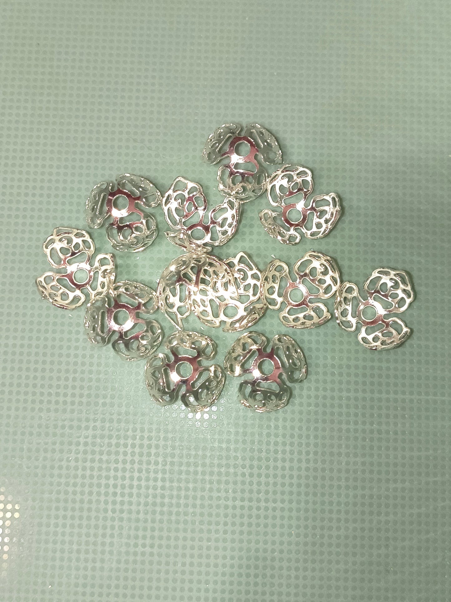 25PCS Rose Bead Caps
