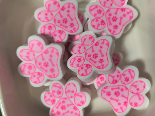 Pink Dog Paw With Bones
