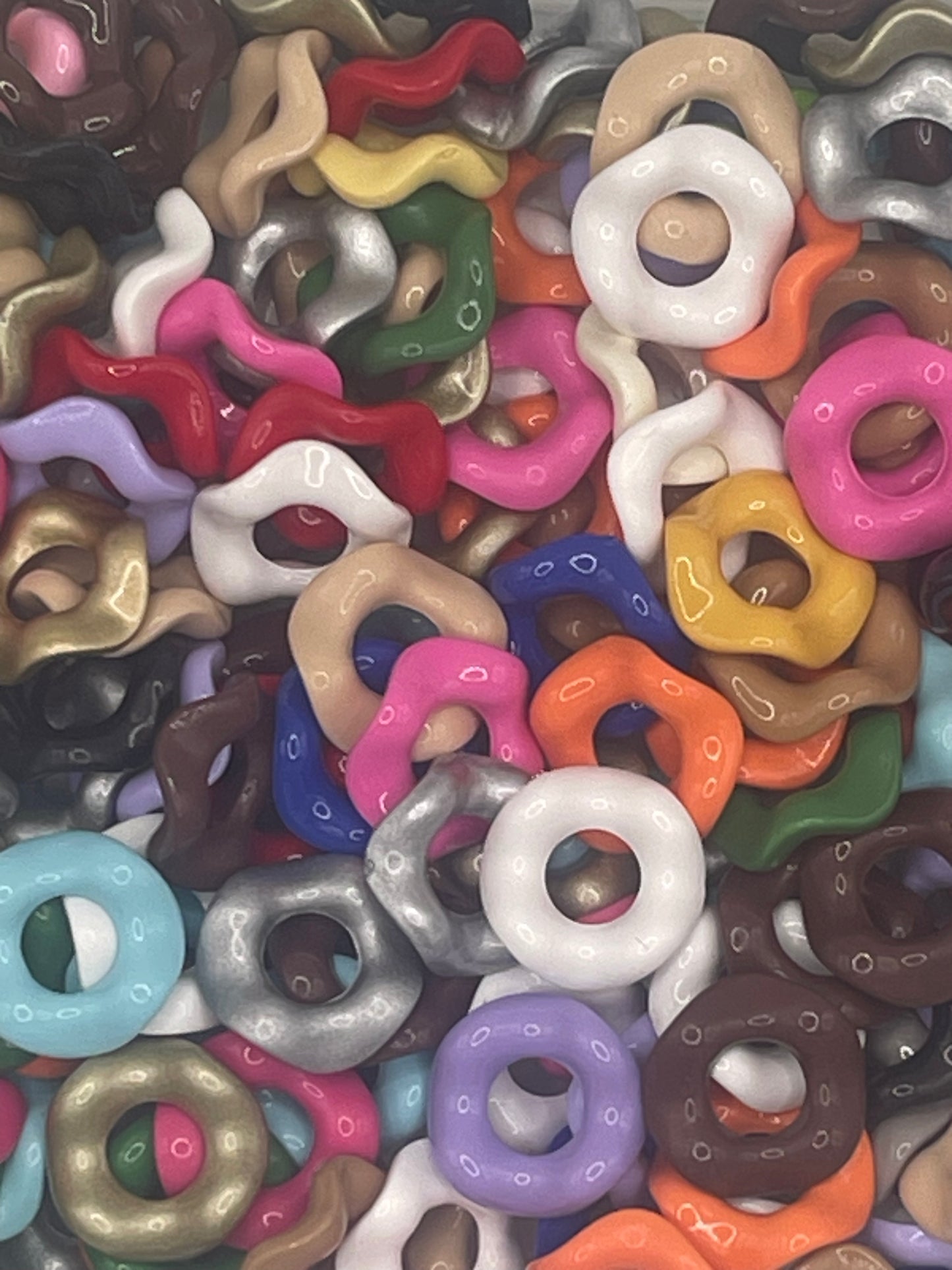 12mm Wavy Spacers 25pcs Mix